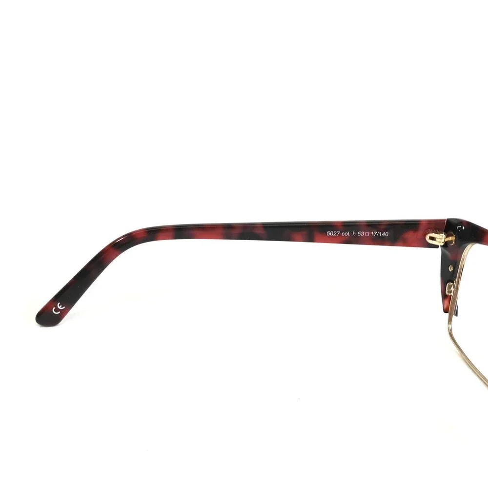 Andy Wolf Eyeglasses Frames 5027 col.h Brown Red Tortoise Gold Cat Eye 53-17-140